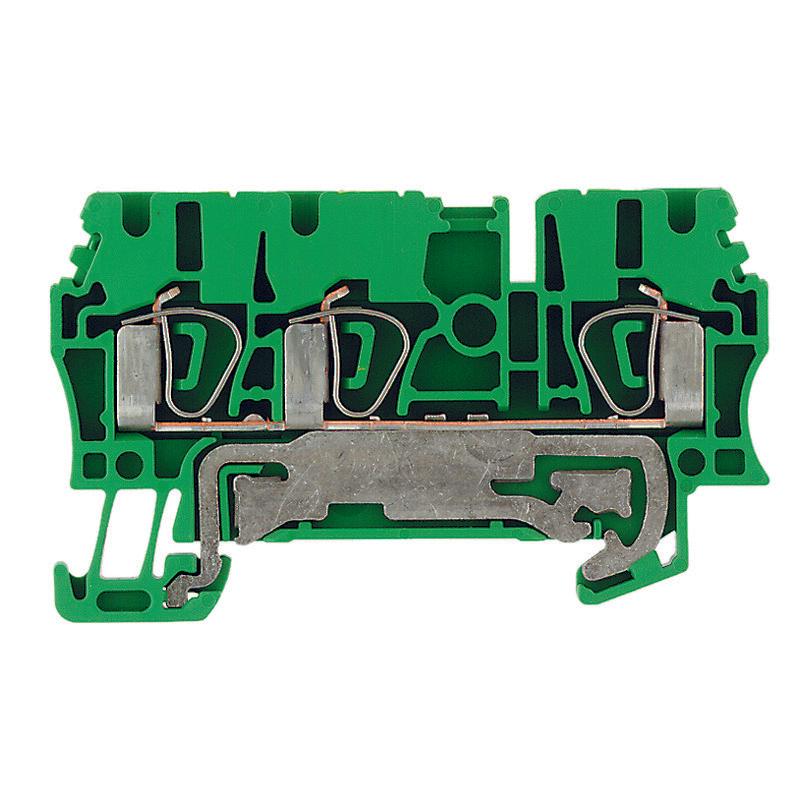 Weidmuller 1608650000 PE terminal, Tension-clamp connection, 2.5 mm², 300 A (2.5 mm²), Green/yellow, ZPE 2.5/3AN