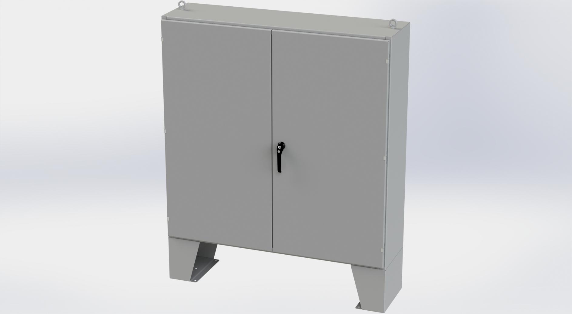 Saginaw Control SCE-606016LP 2DR LP Enclosure, Height:60.00", Width:60.00", Depth:16.00", ANSI-61 gray powder coating inside and out. Optional sub-panels are powder coated white.