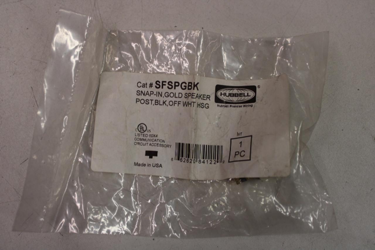 Hubbell SFSPGBK Snap-Fit, Black Speaker Post, Office White  ; Standard Product
