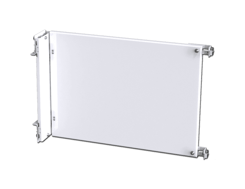 Saginaw Control SCE-1436P1 Panel, Swing Out, Height:22.00", Width:30.13", Depth:0.85", Powder coated white.