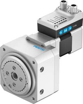 Festo 8087819 rotary drive unit ERMS-25-90-ST-M-H1-PLK-AA Size: 25, Design structure: (* Electromechanical rotary drive, * With integrated drive, * With integrated gearing), Assembly position: Any, Mounting type: with internal (female) thread, Rotation angle: 90°