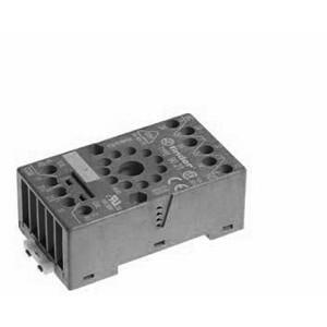 Finder 90.21.0 Plug-in socket (rectangular base; octal) - Finder - Rated current 10A - Box-clamp connections - DIN rail / Panel mounting - Black color