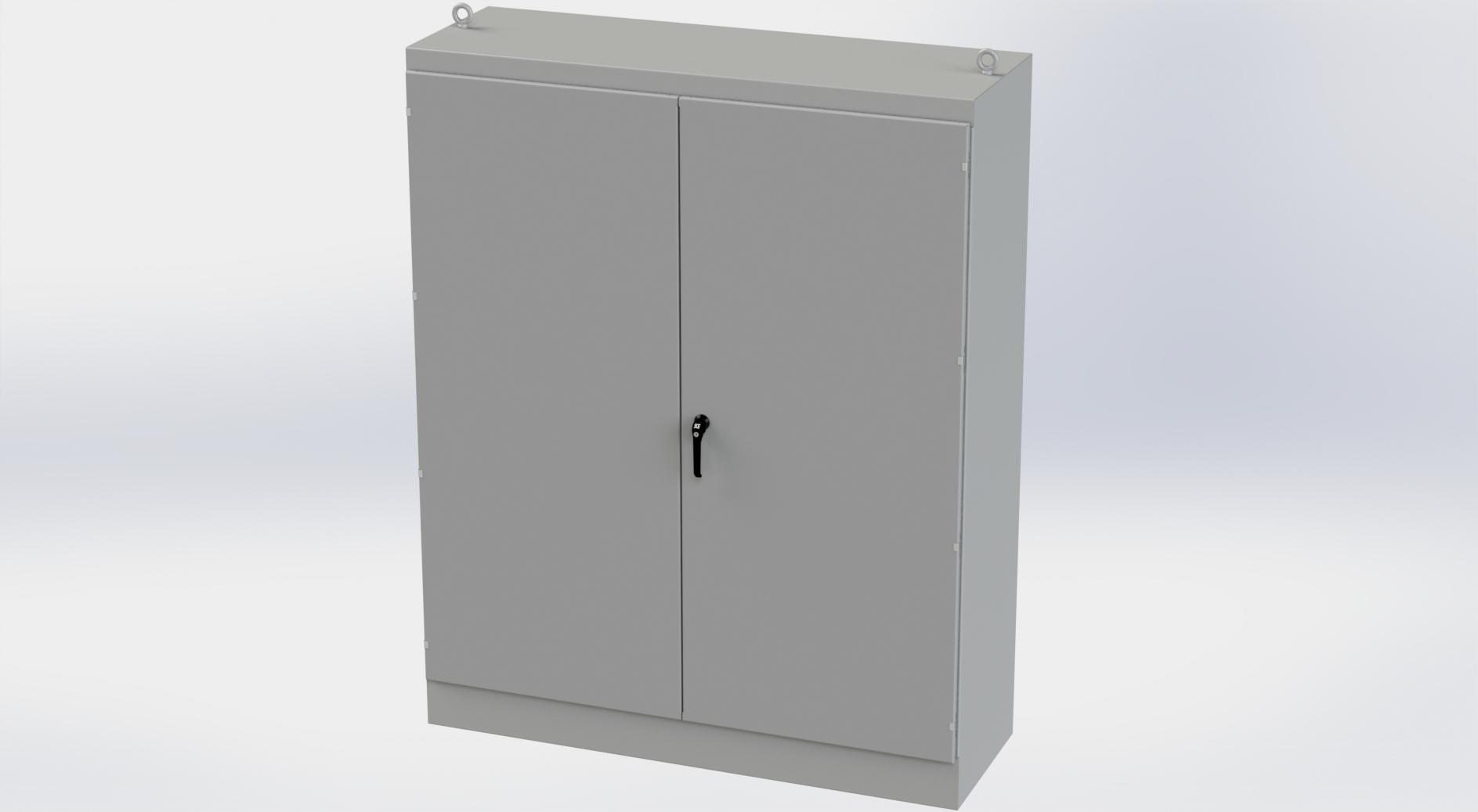 Saginaw Control SCE-907224FSD FSD Enclosure, Height:90.00", Width:72.00", Depth:24.00", ANSI-61 gray finish inside and out. Optional sub-panels are powder coated white.