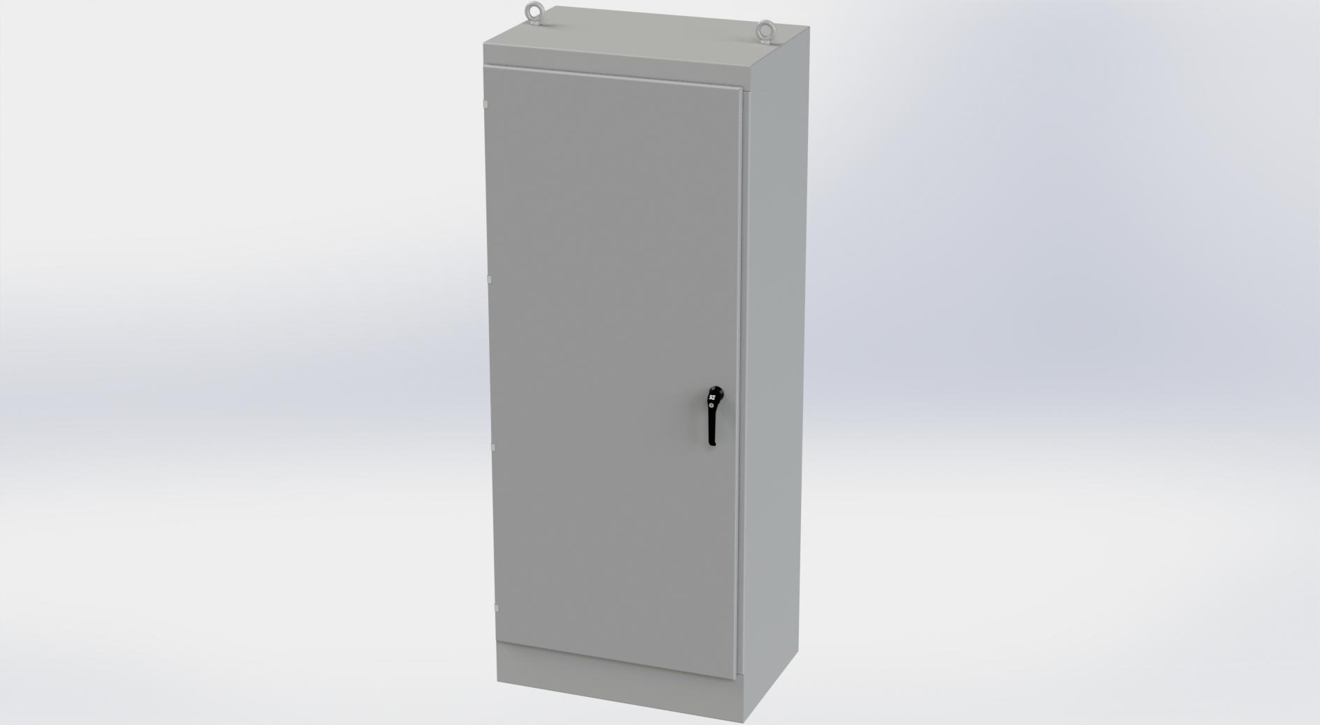Saginaw Control SCE-903624FS FS Enclosure, Height:90.00", Width:36.00", Depth:24.00", ANSI-61 gray powder coat inside and out. Optional sub-panels are powder coated white.