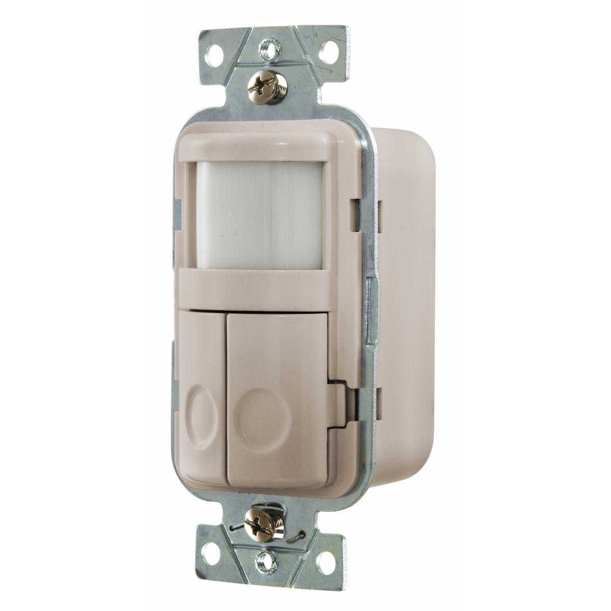 Hubbell WS1020LA Occupancy Sensors, Passive Infrared, 2Circuit, 120V AC, Light Almond  ; No Neutral ; 