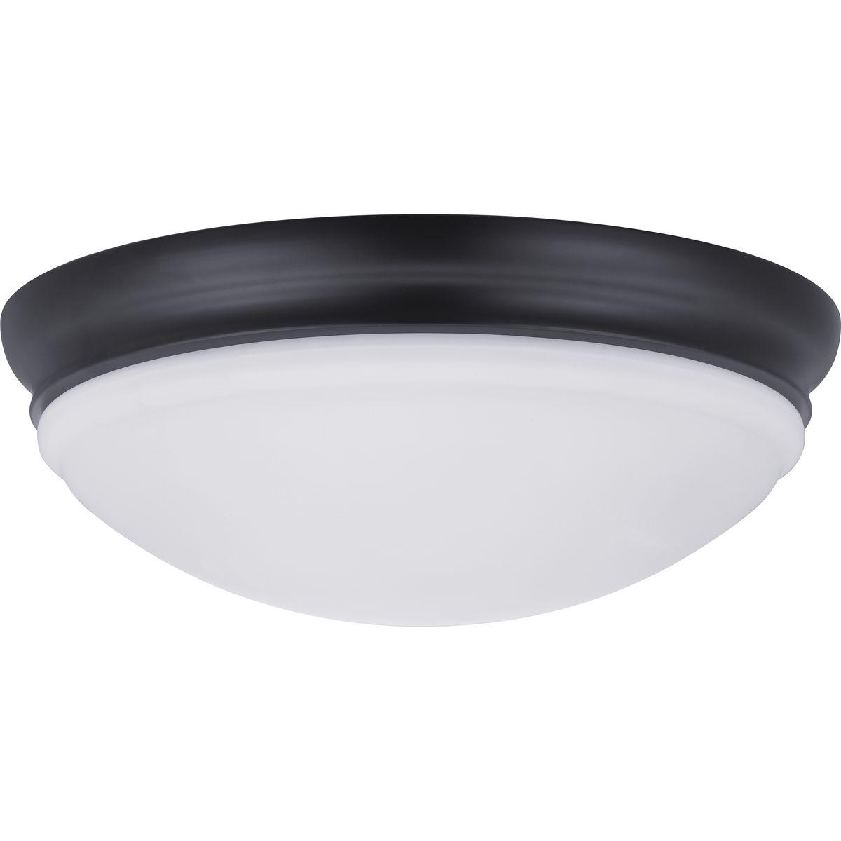 Hubbell P350131-020-30 LED 15in. flush mount with white acrylic diffuser mounts to an Antique Bronze ceiling pan. Ideal for ceiling or wall mount applications and suitable to add ambient illumination for Modern or Traditional interior spaces.  ; The classic ceiling fixture: A p