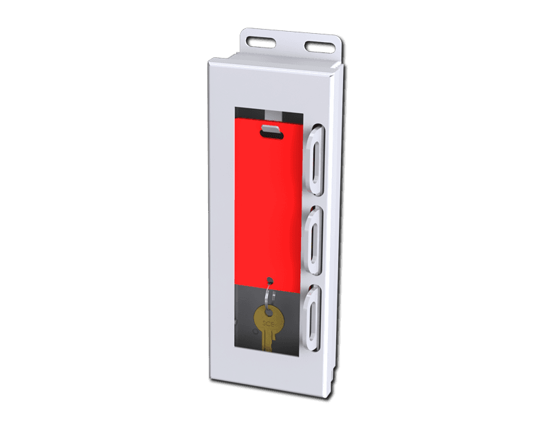 Saginaw Control SCE-KLB Box, Keylock, Height:9.38", Width:3.25", Depth:1.88", RAL 7035 gray powder coating inside and out.