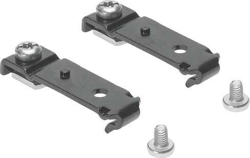 Festo 537514 h-rail mounting VAME-B6-T Additional element to fix the manifold block to a mounting rail to EN 60715-TH35. Assembly position: Any, Container size: 1, Corrosion resistance classification CRC: 2 - Moderate corrosion stress, Ambient temperature: -5 - 50 °C,