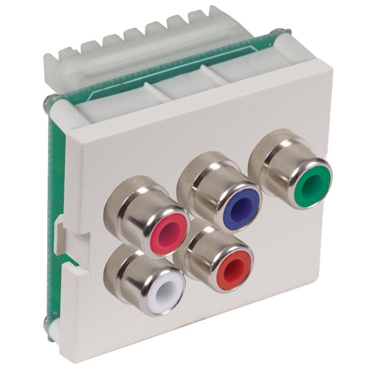 Hubbell IMCAR11015EI iStation Modules, 5) RCA Component, 110 Termination, 1.5-Unit, Electric Ivory  ; Standard Product