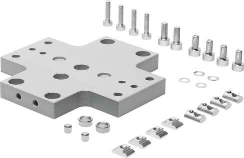 Festo 196780 cross connecting kit HMVK-DL18/25-DL18/25 for multi-axis systems. Assembly position: Any, Corrosion resistance classification CRC: 2 - Moderate corrosion stress, Materials note: Free of copper and PTFE