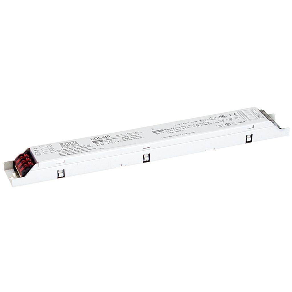 MEAN WELL LDC-35 AC-DC Linear LED driver Constant Power Mode; Output 56Vdc at 1A; Metal housing design