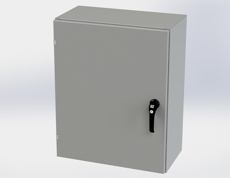 Saginaw Control SCE-30EL2412LPPL EL LPPL Enclosure, Height:30.00", Width:24.00", Depth:12.00", ANSI-61 gray powder coating inside and out. Optional sub-panels are powder coated white.
