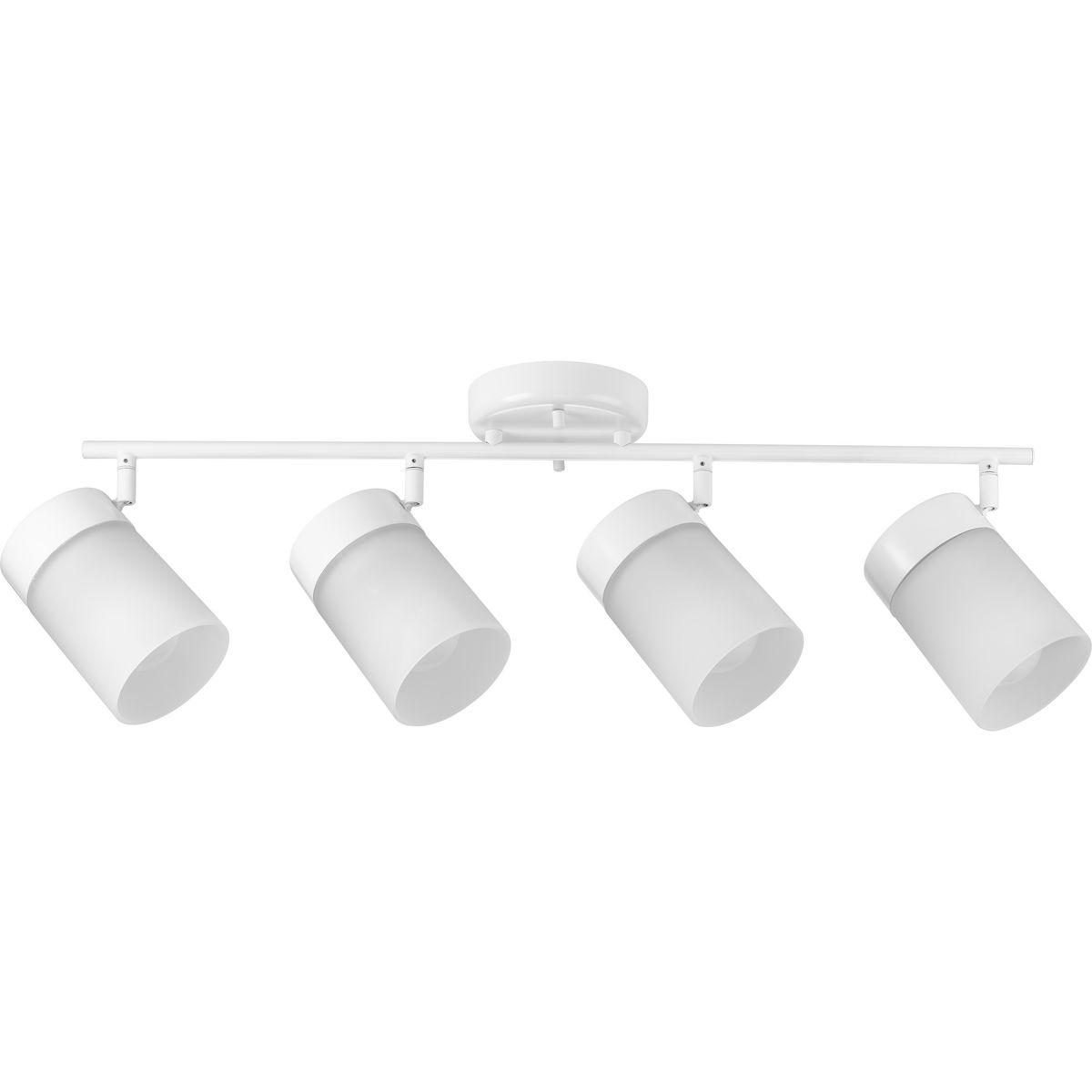Hubbell P900012-028 Infuse an abundance of sophisticated versatile light to an commercial or residential setting with this brushed nickel four-head track light fixture. Multi-directional lamp heads provide design flexibility and illuminate typically hard-to-reach areas. The 