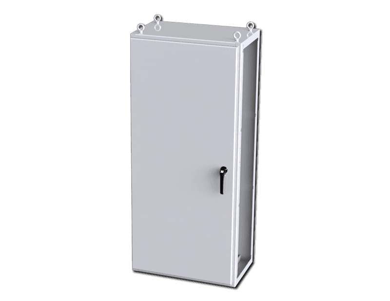 Saginaw Control SCE-S180805LG 1DR IMS Enclosure, Height:70.87", Width:31.50", Depth:18.00", Powder coated RAL 7035 gray inside and out.