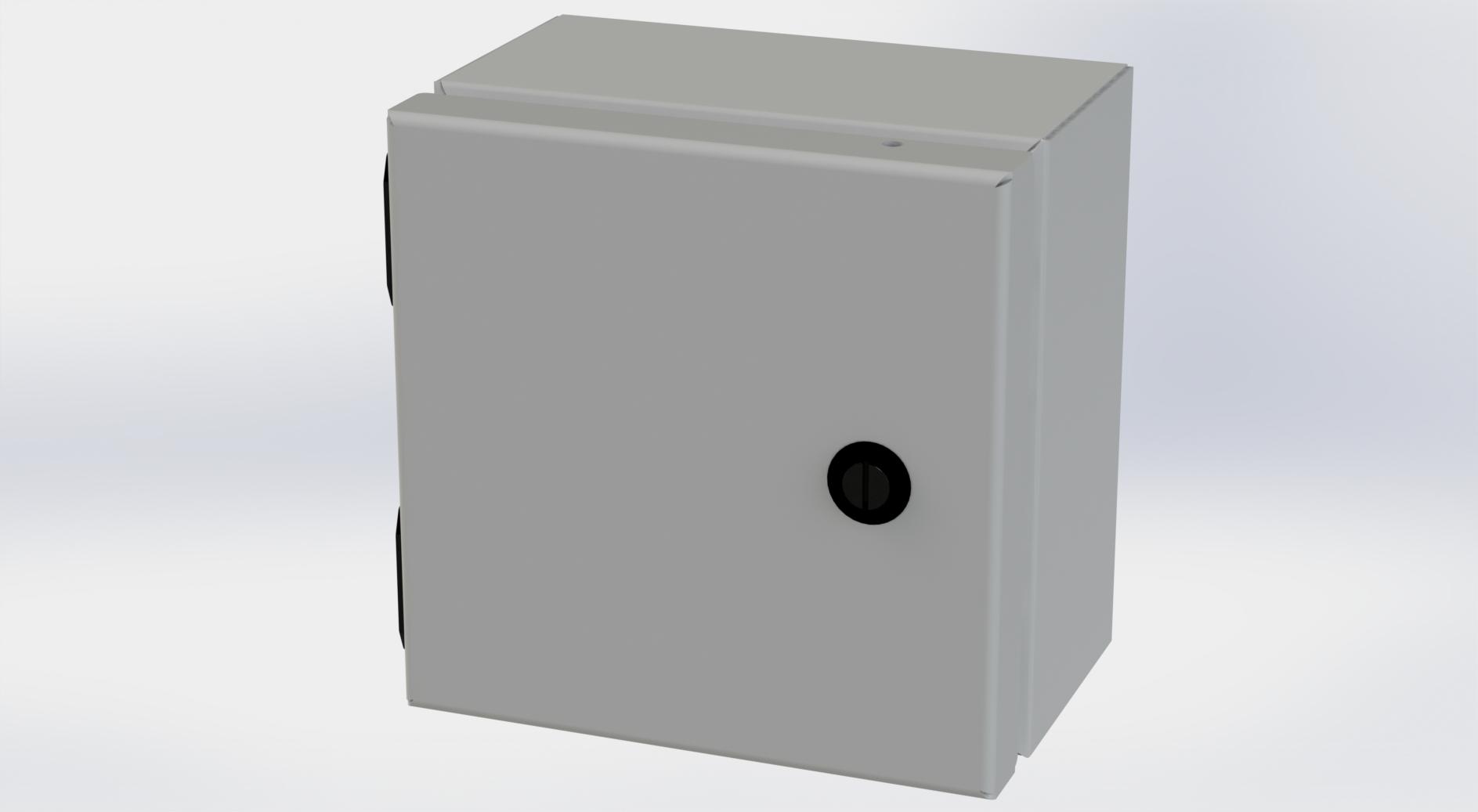 Saginaw Control SCE-606ELJ ELJ Enclosure, Height:6.00", Width:6.00", Depth:4.00", ANSI-61 gray powder coating inside and out. Optional sub-panels are powder coated white.