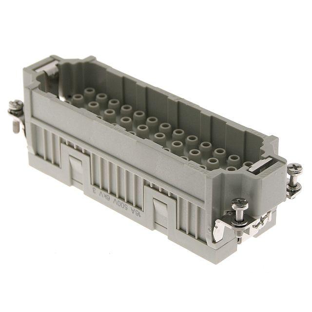 Mencom CQEM-46 Standard, CQE series, Male Rectangular Insert, size 104.27, 46 pin, 16 amp, Crimp