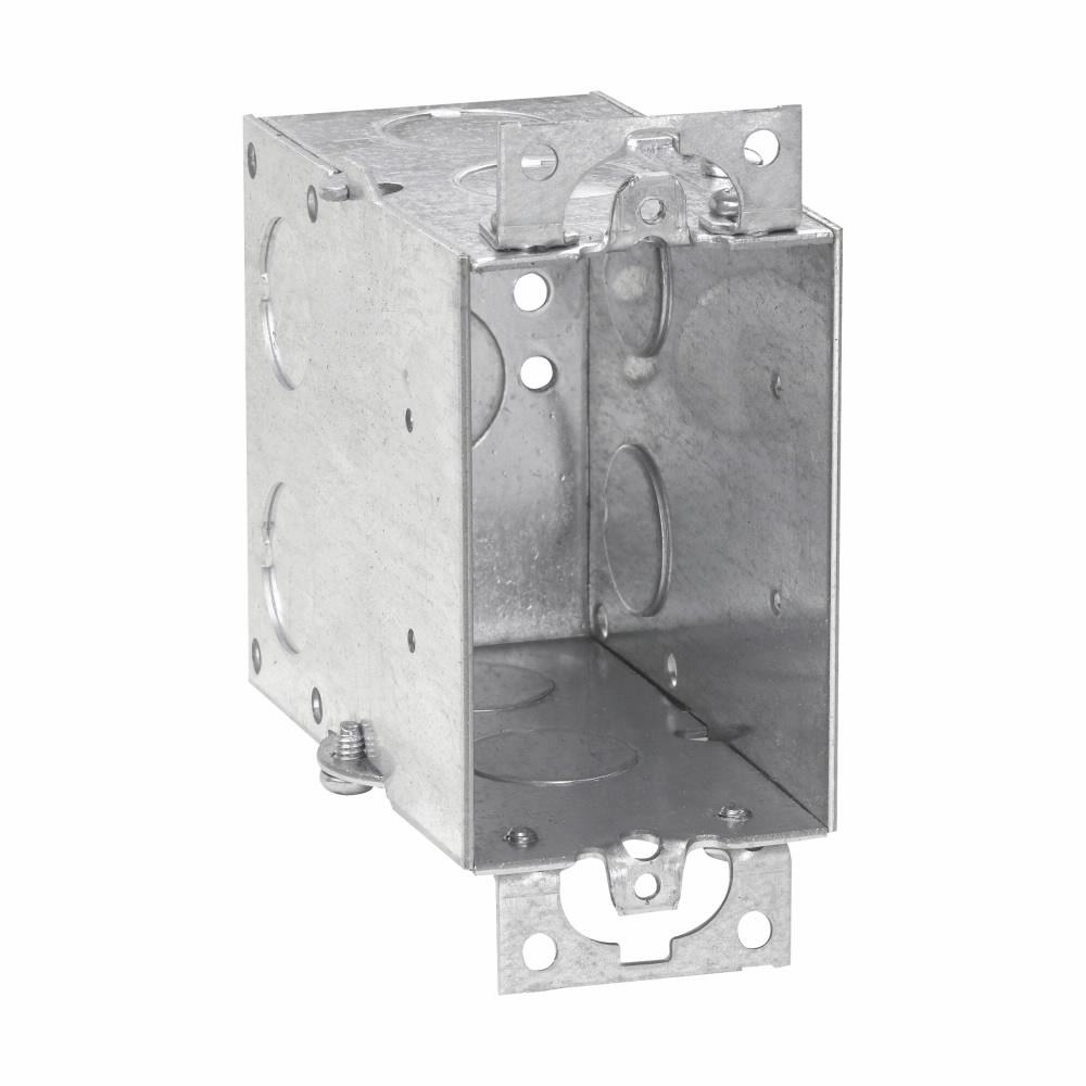 Eaton TP252 Eaton Crouse-Hinds series Switch Box, (1) 1/2", Conduit (no clamps), 3-1/2", (2) 1/2", Steel, (2) 1/2", Ears, Gangable, 18.0 cubic inch capacity