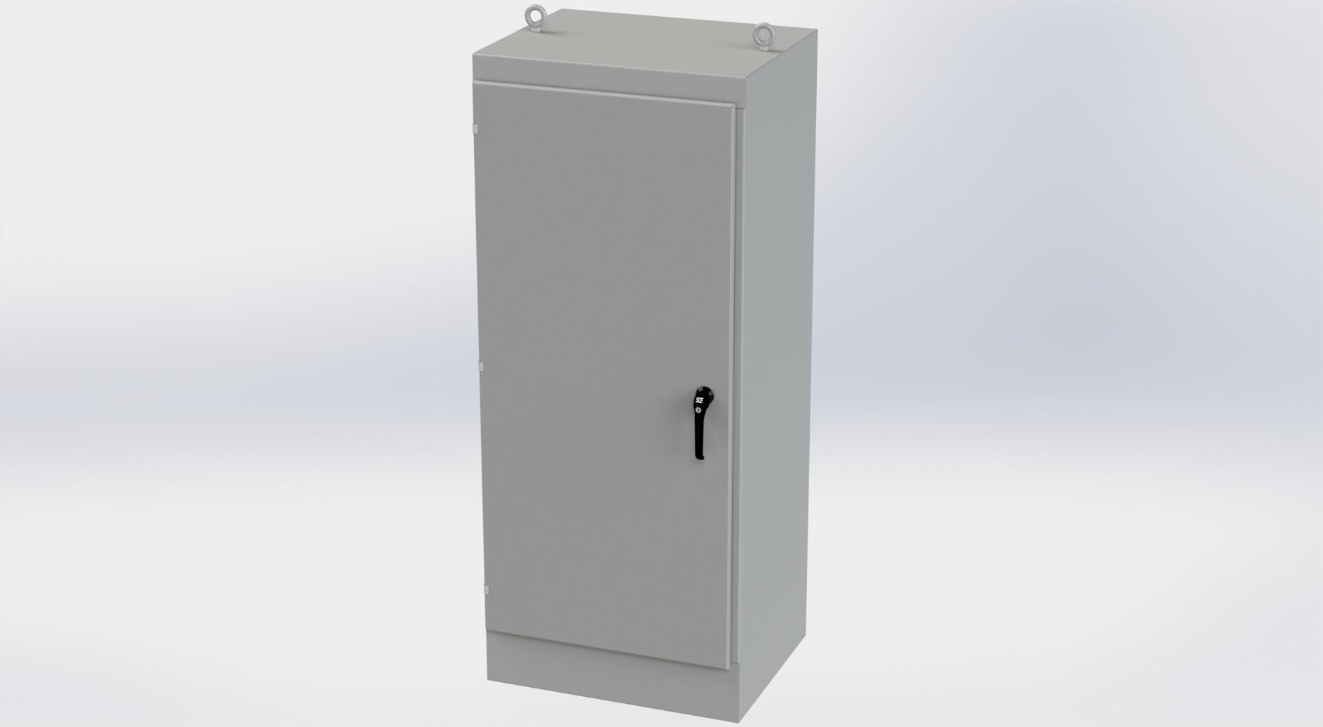 Saginaw Control SCE-72EL3024FS EL FS Enclosure, Height:72.00", Width:30.00", Depth:24.00", ANSI-61 gray powder coat inside and out. Optional sub-panels are powder coated white.
