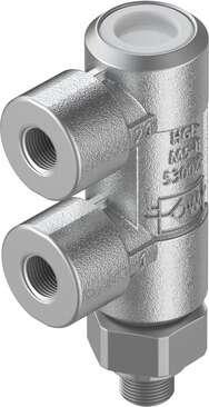 Festo 530029 Piloted check valve HGL-M5-B With sealing ring OL. Valve function: piloted non-return function, Pneumatic connection, port  1: M5, Pneumatic connection, port  2: M5, Type of actuation: pneumatic, Pilot air port 21: M5
