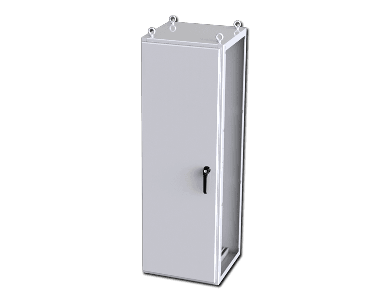 Saginaw Control SCE-S180606LG 1DR IMS Enclosure, Height:70.87", Width:23.62", Depth:22.00", Powder coated RAL 7035 gray inside and out.
