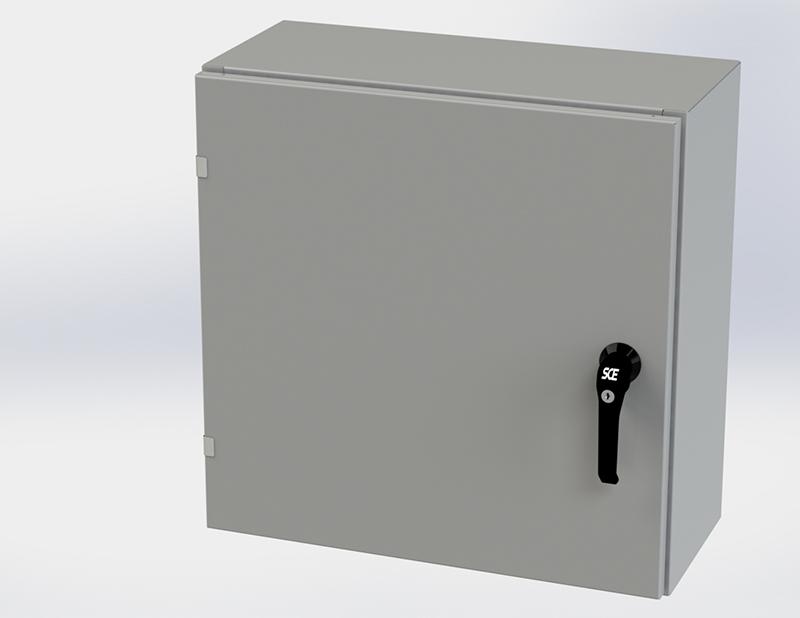 Saginaw Control SCE-24EL2410LPPL EL LPPL Enclosure, Height:24.00", Width:24.00", Depth:10.00", ANSI-61 gray powder coating inside and out. Optional sub-panels are powder coated white.