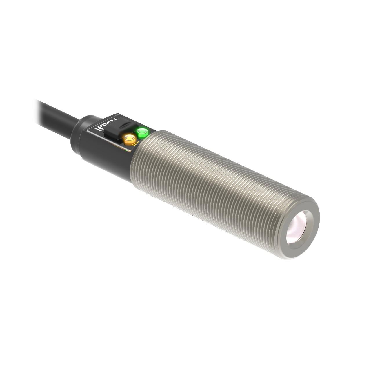 Banner M18TUP8 Non-contact Infrared (IR) temperature sensor/transmitter with integrated optical lns. + analog voltage output - Banner Engineering (T-GAGE series - M18T series) - Part #74915 - 0...+300°C measurement range - Infrared (IR) light - 1 x digital output (PNP t