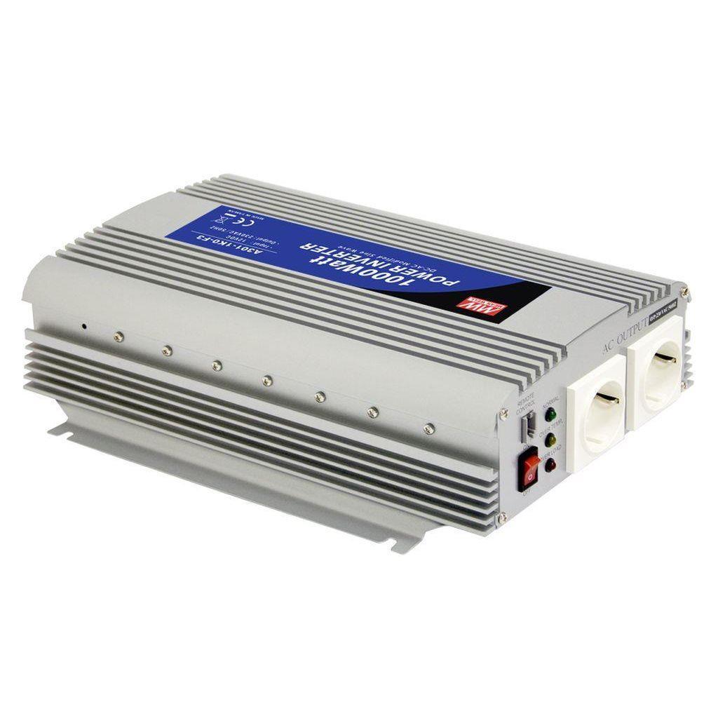 MEAN WELL A302-1K0-F3 DC-AC Modified sine wave inverter 1000W; Input 24Vdc; Output 230Vac; ON/OFF switch; Cooling fan ON/OFF control