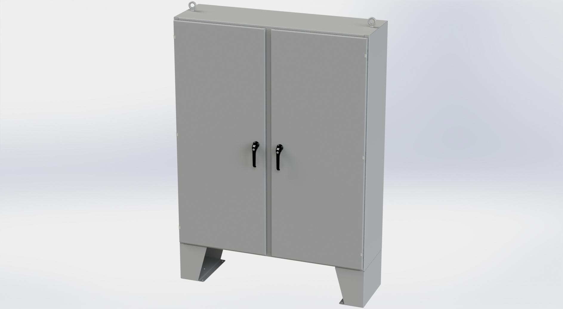 Saginaw Control SCE-72EL6018LPPL 2DR EL LPPL Enclosure, Height:72.00", Width:60.00", Depth:18.00", ANSI-61 gray powder coating inside and out. Optional sub-panels are powder coated white.