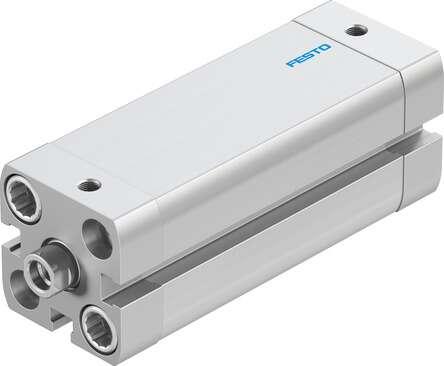 Festo 536362 compact cylinder ADN-20-60-I-P-A Per ISO 21287, with position sensing and internal piston rod thread Stroke: 60 mm, Piston diameter: 20 mm, Piston rod thread: M6, Cushioning: P: Flexible cushioning rings/plates at both ends, Assembly position: Any