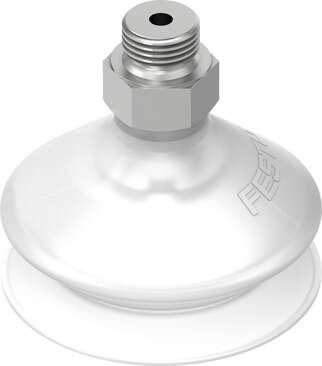 Festo 1373812 suction cup VASB-55-1/4-SI-B Suction cup height compensator: 20 mm, Nominal size: 4 mm, suction cup diameter: 55 mm, suction cup volume: 30,4 cm3, Position of connection: on top