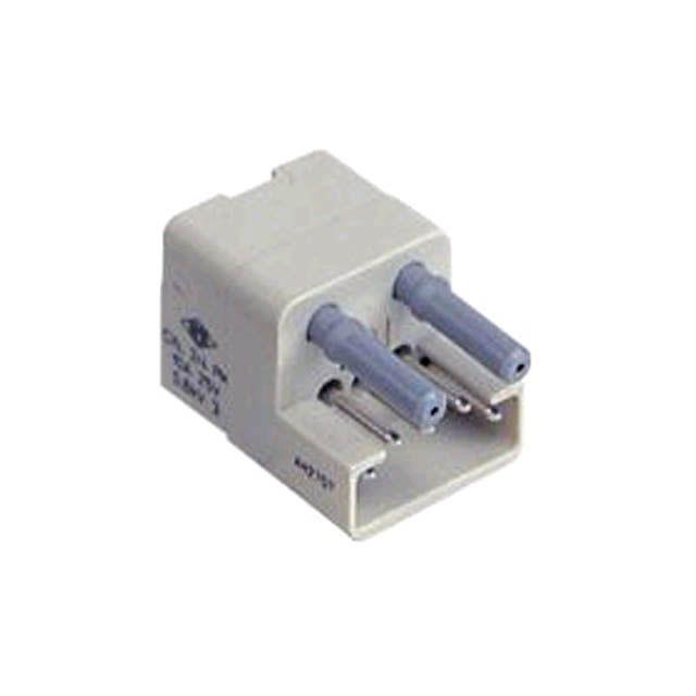 Mencom CXL-2/4PMH Standard, CXL series, Plug Insert for Hoods, 6 pin, 10 amp, Crimp, For fiber optic