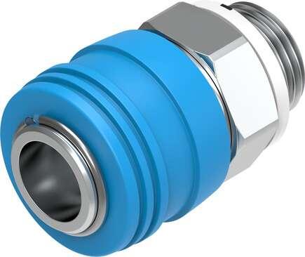 Festo 2144 coupling socket KD4-3/8-A Self-closing Nominal size: 10 mm, Operating pressure complete temperature range: -0,95 - 12 bar, Standard nominal flow rate: 1274 l/min, Operating medium: Compressed air in accordance with ISO8573-1:2010 [7:-:-], Note on operatin