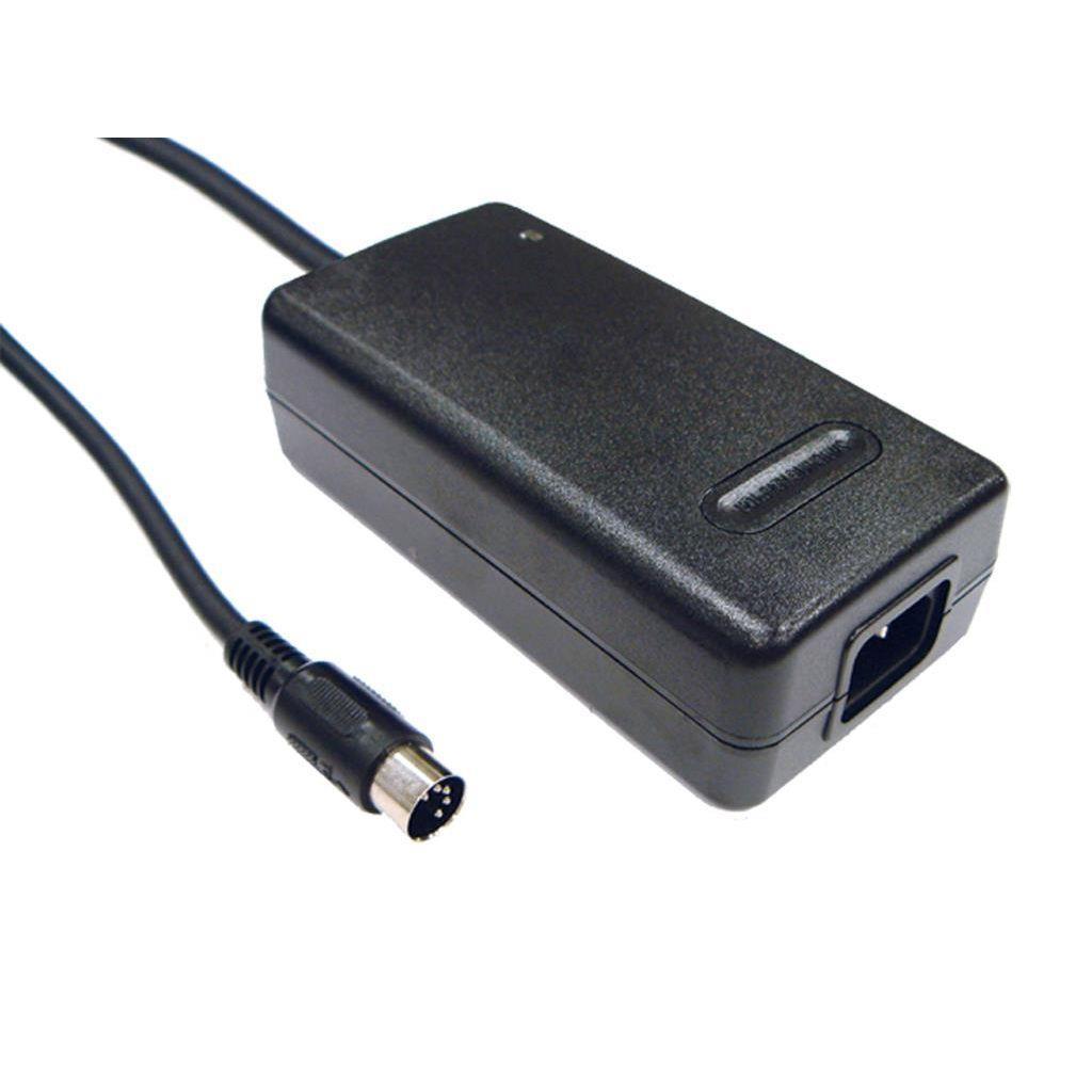 MEAN WELL P50A13D-R1B AC-DC Triple Output Desktop adaptor; Input with 3 pole IEC320-C14 socket Output 5VDC at 4A; 12VDC at 2A; -12VDC at 0.5A with DIN 5 pin plug: Class I; P50A13D-R1B is succeeded by GP50A13D-R1B.