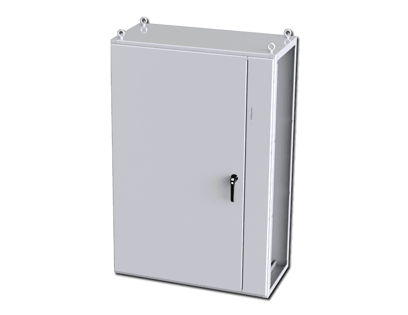 Saginaw Control SCE-SD181206LG 1DR IMS Disc. Enclosure, Height:70.87", Width:47.24", Depth:22.00", Powder coated RAL 7035 gray inside and out.