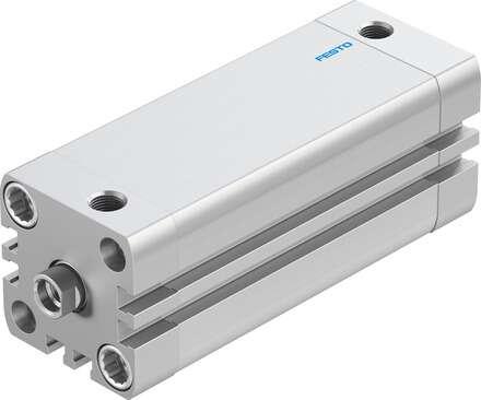 Festo 536287 compact cylinder ADN-32-80-I-P-A Per ISO 21287, with position sensing and internal piston rod thread Stroke: 80 mm, Piston diameter: 32 mm, Piston rod thread: M8, Cushioning: P: Flexible cushioning rings/plates at both ends, Assembly position: Any
