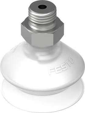 Festo 1377637 suction cup VASB-30-1/8-SI-B Sealing ring is not included in the scope of delivery. Suction cup height compensator: 13,9 mm, Nominal size: 3 mm, suction cup diameter: 30 mm, suction cup volume: 6,18 cm3, Position of connection: on top