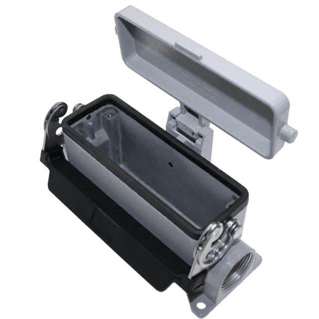 Mencom CMP-16LS Insulated, Rectangular Base with cover, Single Latch, Surface mount, size 104.27, Side PG21 cable entry