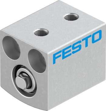 Festo 526899 short-stroke cylinder ADVC-6-5-P Without thread on piston rod Stroke: 5 mm, Piston diameter: 6 mm, Cushioning: P: Flexible cushioning rings/plates at both ends, Assembly position: Any, Mode of operation: double-acting