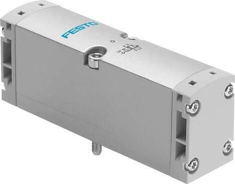 Festo 546720 pneumatic valve VSPA-B-P53C-A1 Width 26 mm Valve function: 5/3 closed, Type of actuation: pneumatic, Width: 26 mm, Standard nominal flow rate: 1000 l/min, Operating pressure: -0,9 - 16 bar