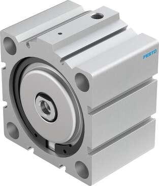 Festo 188303 short-stroke cylinder AEVC-80-25-I-P No facility for sensing, piston-rod end with female thread. Stroke: 25 mm, Piston diameter: 80 mm, Spring return force, retracted: 85 N, Based on the standard: (* ISO 6431, * Hole pattern, * VDMA 24562), Cushioning: P: