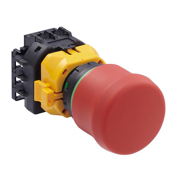 Idec XW1E-BV4TG22MFR XW_E-STOP_INDICATOR, IDEC's innovative Safe Break Action ensures all NC contacts open if the contact block is separated from the operator, NEW Smooth button option resists dirt buildup and provides attractive appearance, Smooth button models also feature 