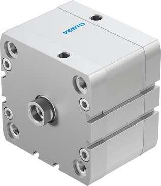 Festo 536365 compact cylinder ADN-80-20-I-P-A Per ISO 21287, with position sensing and internal piston rod thread Stroke: 20 mm, Piston diameter: 80 mm, Piston rod thread: M12, Cushioning: P: Flexible cushioning rings/plates at both ends, Assembly position: Any