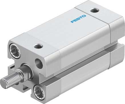 Festo 536223 compact cylinder ADN-16-25-A-P-A With position sensing and external piston rod thread Stroke: 25 mm, Piston diameter: 16 mm, Piston rod thread: M6, Cushioning: P: Flexible cushioning rings/plates at both ends, Assembly position: Any