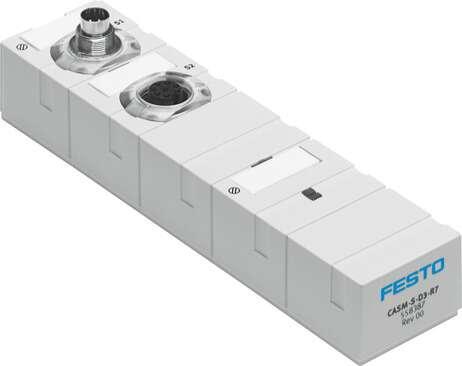 Festo 558387 sensor interface CASM-S-D3-R7 Diagnosis function: Display via LED, Assembly position: Any, Power supply requirement: Protective extra-low voltage with safe disconnection (PELV), Nominal operating voltage DC: 24 V, Power failure buffering: 10 ms