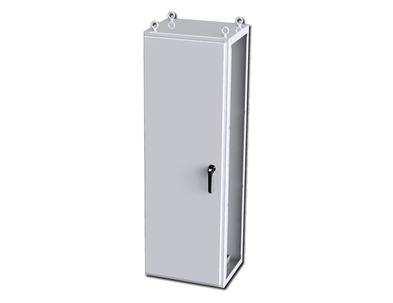 Saginaw Control SCE-S180605LG 1DR IMS Enclosure, Height:70.87", Width:23.62", Depth:18.00", Powder coated RAL 7035 gray inside and out.