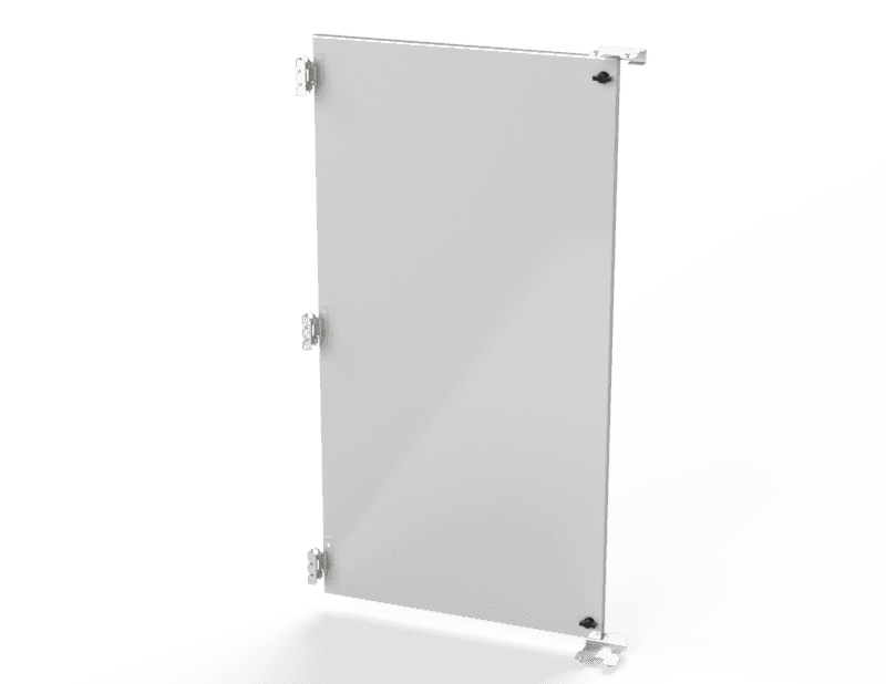 Saginaw Control SCE-DF6060 Panel, Dead Front (Overlaping Two Door), Height:55.50", Width:28.50", Depth:0.83", Powder coated white inside and out.