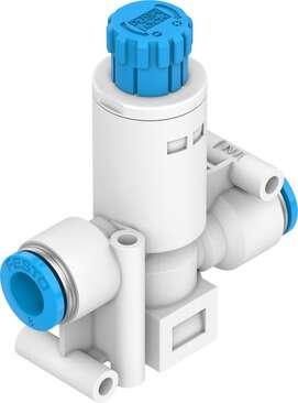 Festo 8086002 Pressure regulator VRPA-C-Q8-E Controller function: (* Output pressure constant, * with secondary exhaust, * with return flow), Pneumatic connection, port  1: QS-8, Pneumatic connection, port  2: QS-8, Mounting type: with through hole, Standard nominal fl