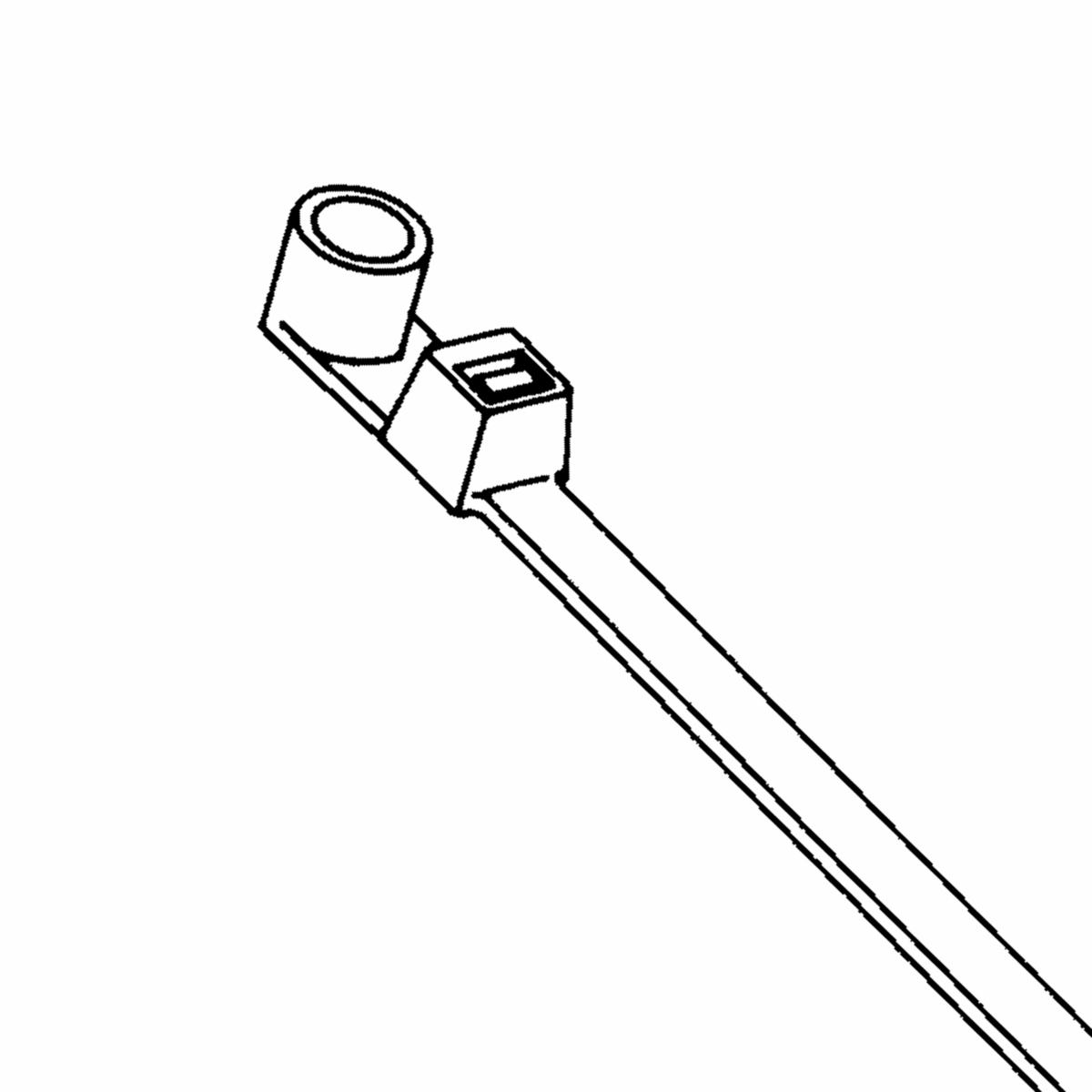 Hubbell CT120400MH14L Nylon Natural Screw Mounting Cable Tie.  ; Mounting Hole ; Features: Cable Ties for General Use Available in Black or Natural, One piece injection molded, Installation Tool: MK9 Tool, Stud Size: 1/4 IN (M6)