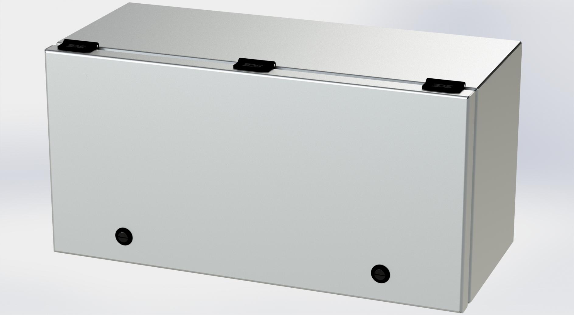 Saginaw Control SCE-L9188ELJSS S.S. ELJ Trough Enclosure, Height:9.00", Width:18.00", Depth:8.00", #4 brushed finish on all exterior surfaces. Optional sub-panels are powder coated white.
