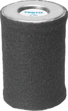 Festo 539134 filter cartridge LFPU-1/4-3/8 For filter silencer LFU. Size: 69x60, Corrosion resistance classification CRC: 2 - Moderate corrosion stress, Materials note: Free of copper and PTFE